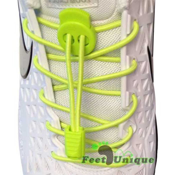 Elastische schoenveters - 3mm Neon Geel