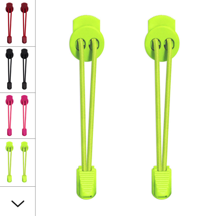 Elastische schoenveters - 3mm Neon Geel