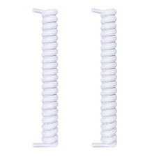 Witte spiraal schoenveters
