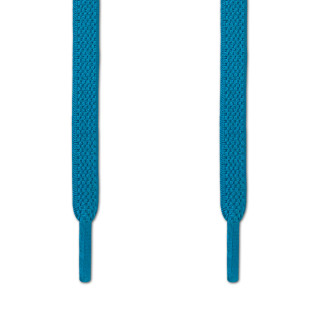 Elastische platte turquoise schoenveters (zonder strik)