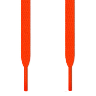 Platte fluo oranje schoenveters